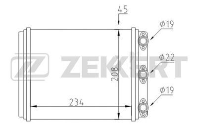 MK5124 ZEKKERT Теплообменник, отопление салона