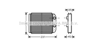 VO6132 AVA QUALITY COOLING Теплообменник, отопление салона