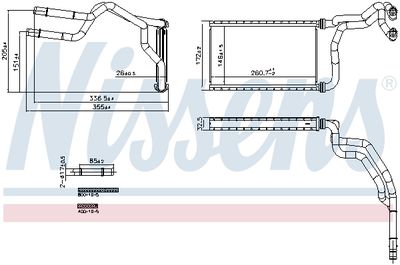 707300 NISSENS Теплообменник, отопление салона