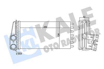 346295 KALE OTO RADYATÖR Теплообменник, отопление салона