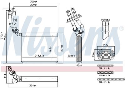 707299 NISSENS Теплообменник, отопление салона