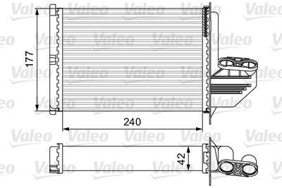 812291 VALEO Теплообменник, отопление салона