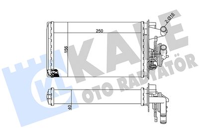 116600 KALE OTO RADYATÖR Теплообменник, отопление салона