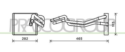 FD344H002 PRASCO Теплообменник, отопление салона