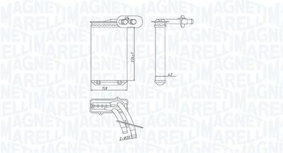 350218447000 MAGNETI MARELLI Теплообменник, отопление салона