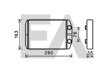 45C25010 EACLIMA Теплообменник, отопление салона