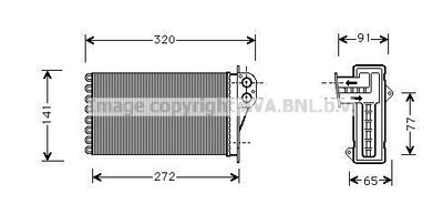 PEA6356 AVA QUALITY COOLING Теплообменник, отопление салона