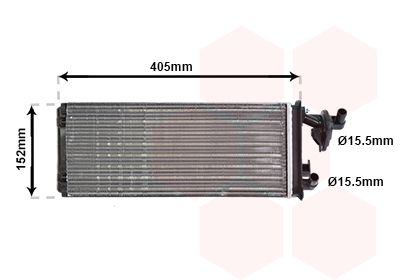 30006258 VAN WEZEL Теплообменник, отопление салона