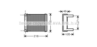 MSA6385 AVA QUALITY COOLING Теплообменник, отопление салона