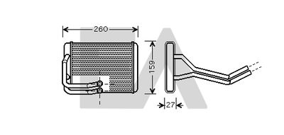 45C28009 EACLIMA Теплообменник, отопление салона