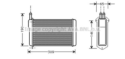 LA6009 AVA QUALITY COOLING Теплообменник, отопление салона