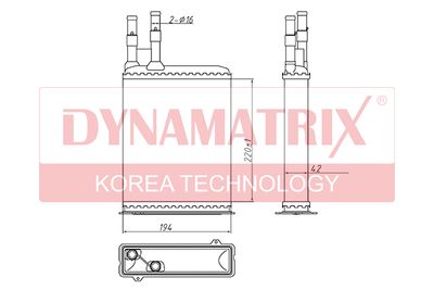 DR73984 DYNAMATRIX Теплообменник, отопление салона