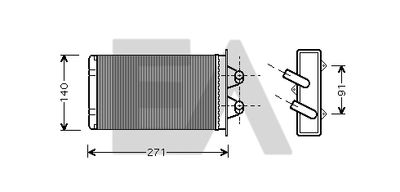 45C25016 EACLIMA Теплообменник, отопление салона