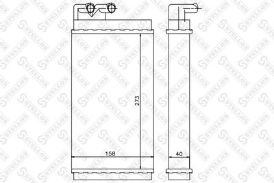 1035001SX STELLOX Теплообменник, отопление салона