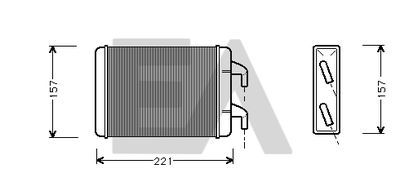 45C54004 EACLIMA Теплообменник, отопление салона