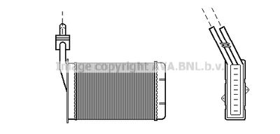 RT6034 PRASCO Теплообменник, отопление салона