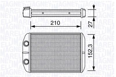 350218332000 MAGNETI MARELLI Теплообменник, отопление салона