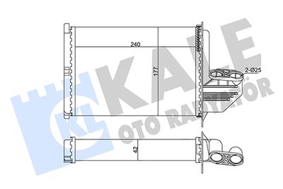 346470 KALE OTO RADYATÖR Теплообменник, отопление салона