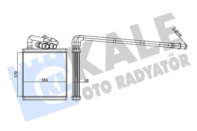 346545 KALE OTO RADYATÖR Теплообменник, отопление салона