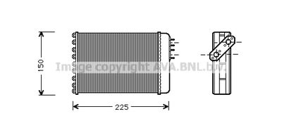 AU6087 AVA QUALITY COOLING Теплообменник, отопление салона