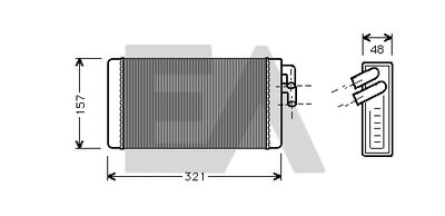 45C02002 EACLIMA Теплообменник, отопление салона