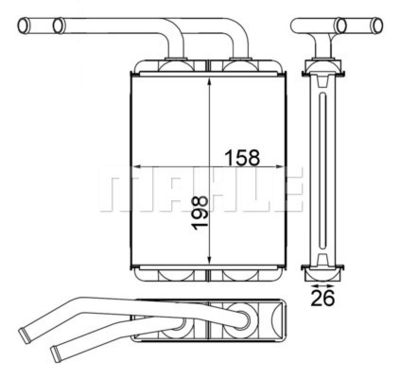 AH157000S MAHLE Теплообменник, отопление салона