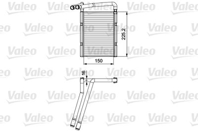 811548 VALEO Теплообменник, отопление салона