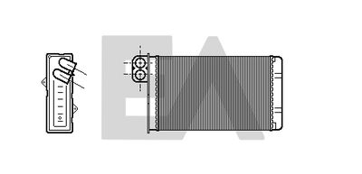 45C55008 EACLIMA Теплообменник, отопление салона