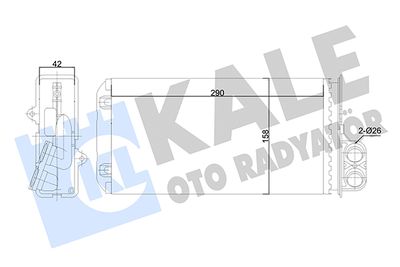 346510 KALE OTO RADYATÖR Теплообменник, отопление салона