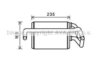 DNA6405 AVA QUALITY COOLING Теплообменник, отопление салона