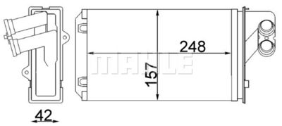 AH101000S MAHLE Теплообменник, отопление салона