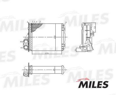 ACHM001 MILES Теплообменник, отопление салона