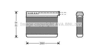 BW6166 AVA QUALITY COOLING Теплообменник, отопление салона