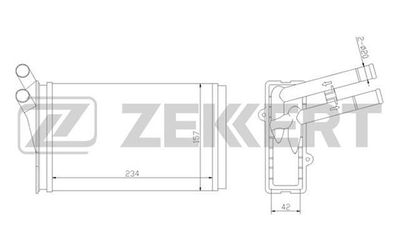 MK5009 ZEKKERT Теплообменник, отопление салона