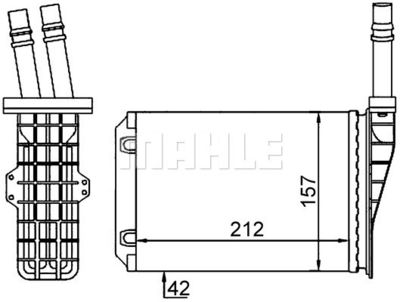 AH209000S MAHLE Теплообменник, отопление салона