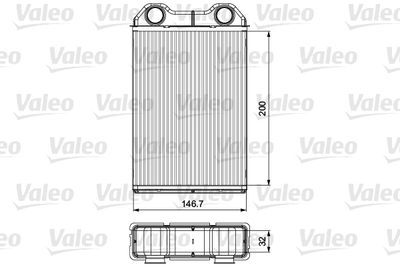 811533 VALEO Теплообменник, отопление салона