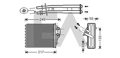 45C25026 EACLIMA Теплообменник, отопление салона