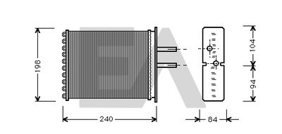 45C25006 EACLIMA Теплообменник, отопление салона