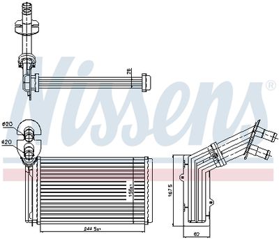 73973 NISSENS Теплообменник, отопление салона