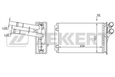 MK5113 ZEKKERT Теплообменник, отопление салона