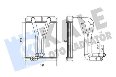 346575 KALE OTO RADYATÖR Теплообменник, отопление салона