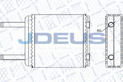 220M07A JDEUS Теплообменник, отопление салона