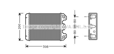 MS6102 AVA QUALITY COOLING Теплообменник, отопление салона