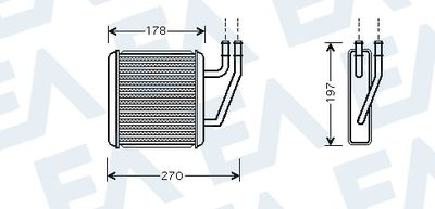 45C77022 EACLIMA Теплообменник, отопление салона