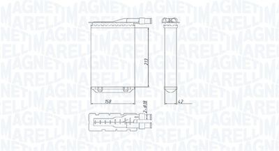 350218489000 MAGNETI MARELLI Теплообменник, отопление салона