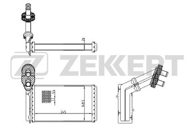 MK5032 ZEKKERT Теплообменник, отопление салона