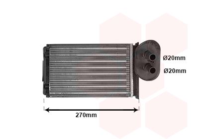58006296 VAN WEZEL Теплообменник, отопление салона