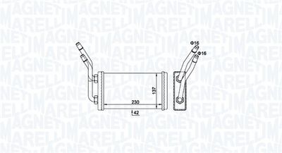 350218468000 MAGNETI MARELLI Теплообменник, отопление салона