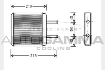 104387 AUTOGAMMA Теплообменник, отопление салона