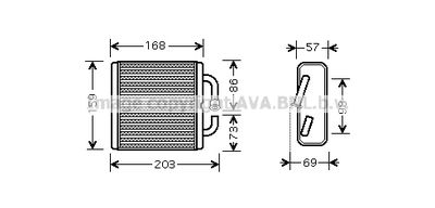 MZ6144 AVA QUALITY COOLING Теплообменник, отопление салона